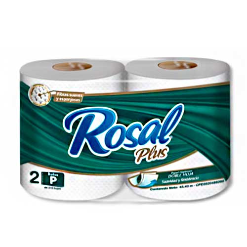 Papel Higiénico Rosal Plus 2 Rollos 215 hojas