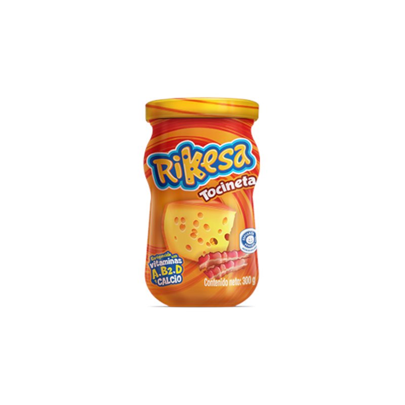 Queso Fundido Sabor a Tocineta Rikesa 300g