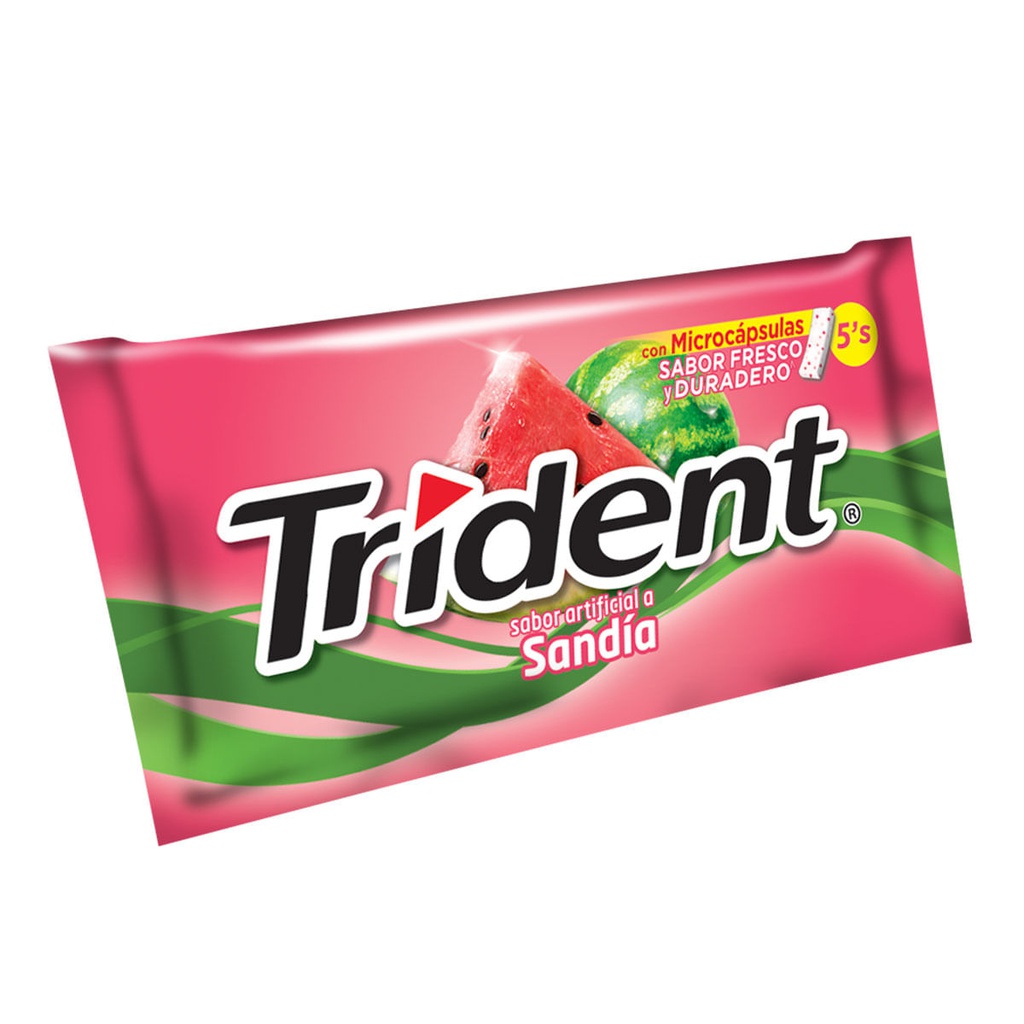 Goma de Mascar Sabor Artificial a Sandia Trident 8,5g
