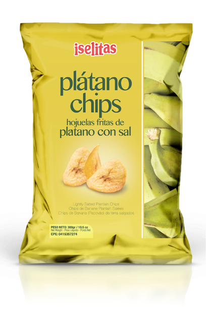 Hojuelas de Plátano Chips con Sal Iselitas 85g