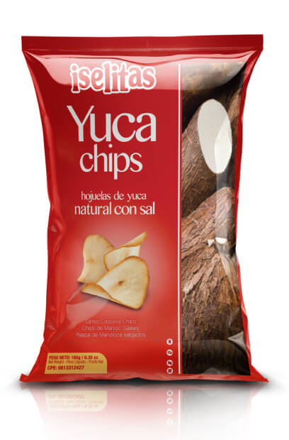 Hojuelas de Yuca Chips con Sal Iselitas 180g