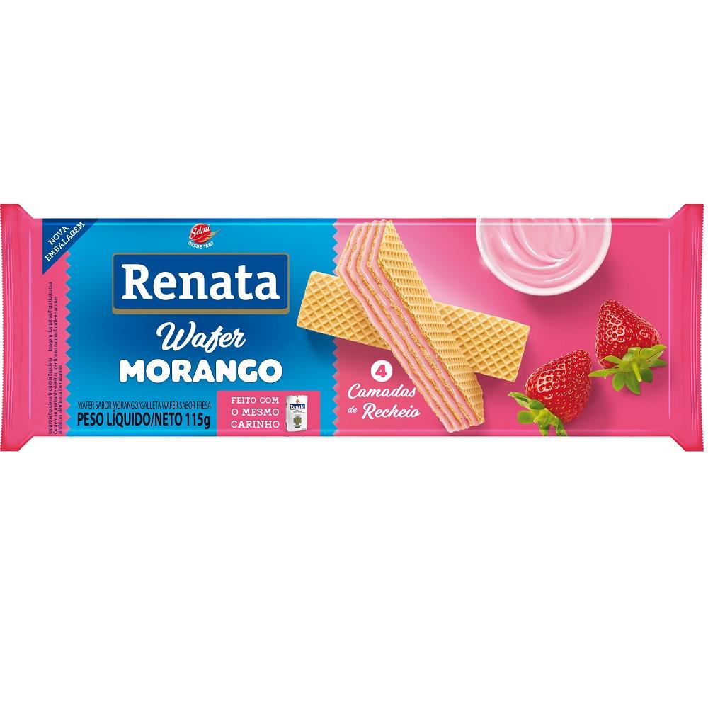 Galleta Wafer Morango 115gr Renata