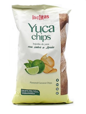 Hojuelas de Yuca Chips Sabor a Limon 180g Iselita