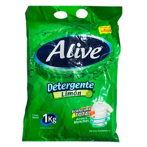 Detergente en Polvo Limon 1kg Alive