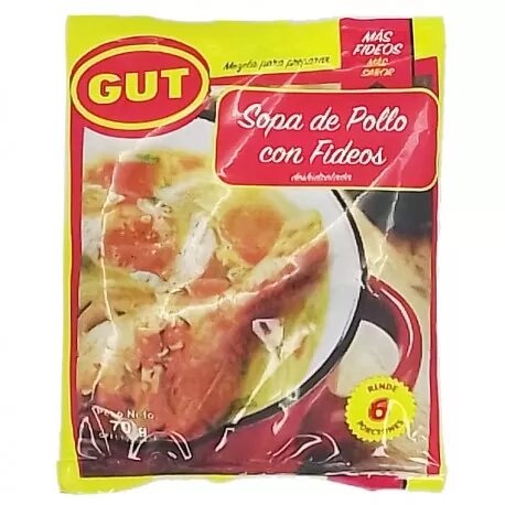 Sopa de Pollo con Fideos Gut 70g