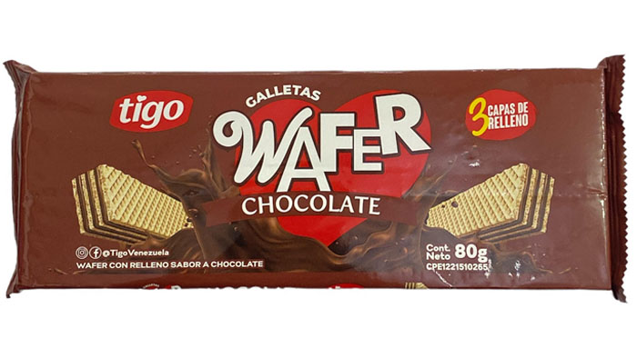 Wafer de Chocolate Tigo 80g