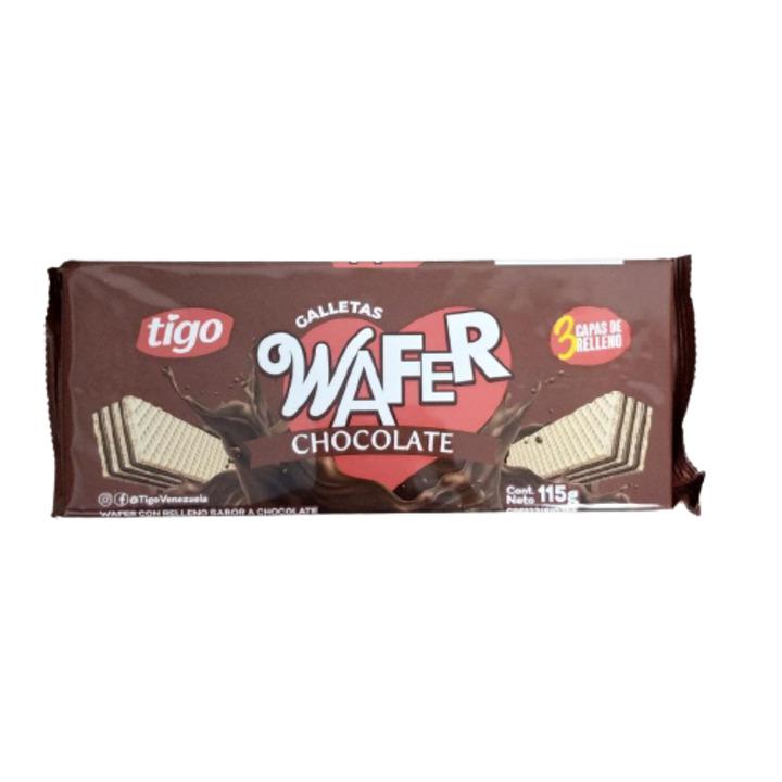 Wafer con Relleno de Sabor a Chocolate Tigo 115g