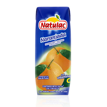 Jugo de Naranjada Natulac 250ml