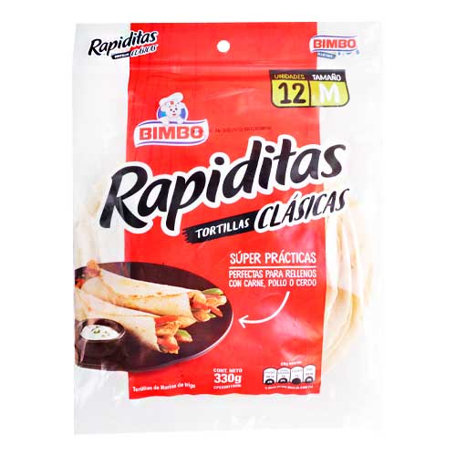 Tortillas Clásicas Rápiditas Bimbo 330gr