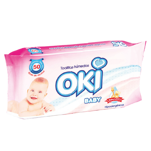 Toallas Húmedas Baby Lotion Oki 50 Unidades