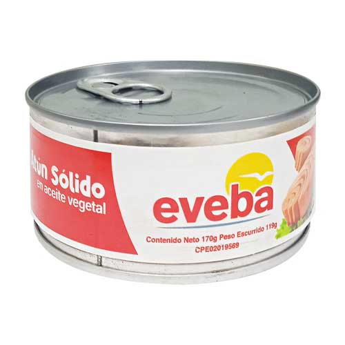 Atún Solido en Aceite Vegetal Eveba 170gr