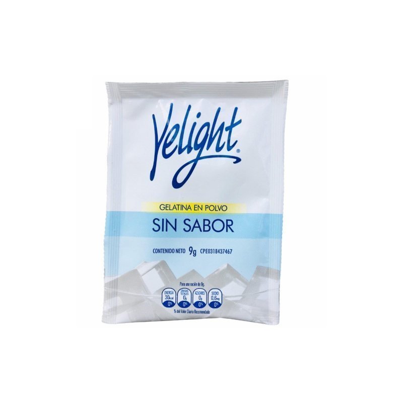 Gelatina Yelight Sin Sabor 9g