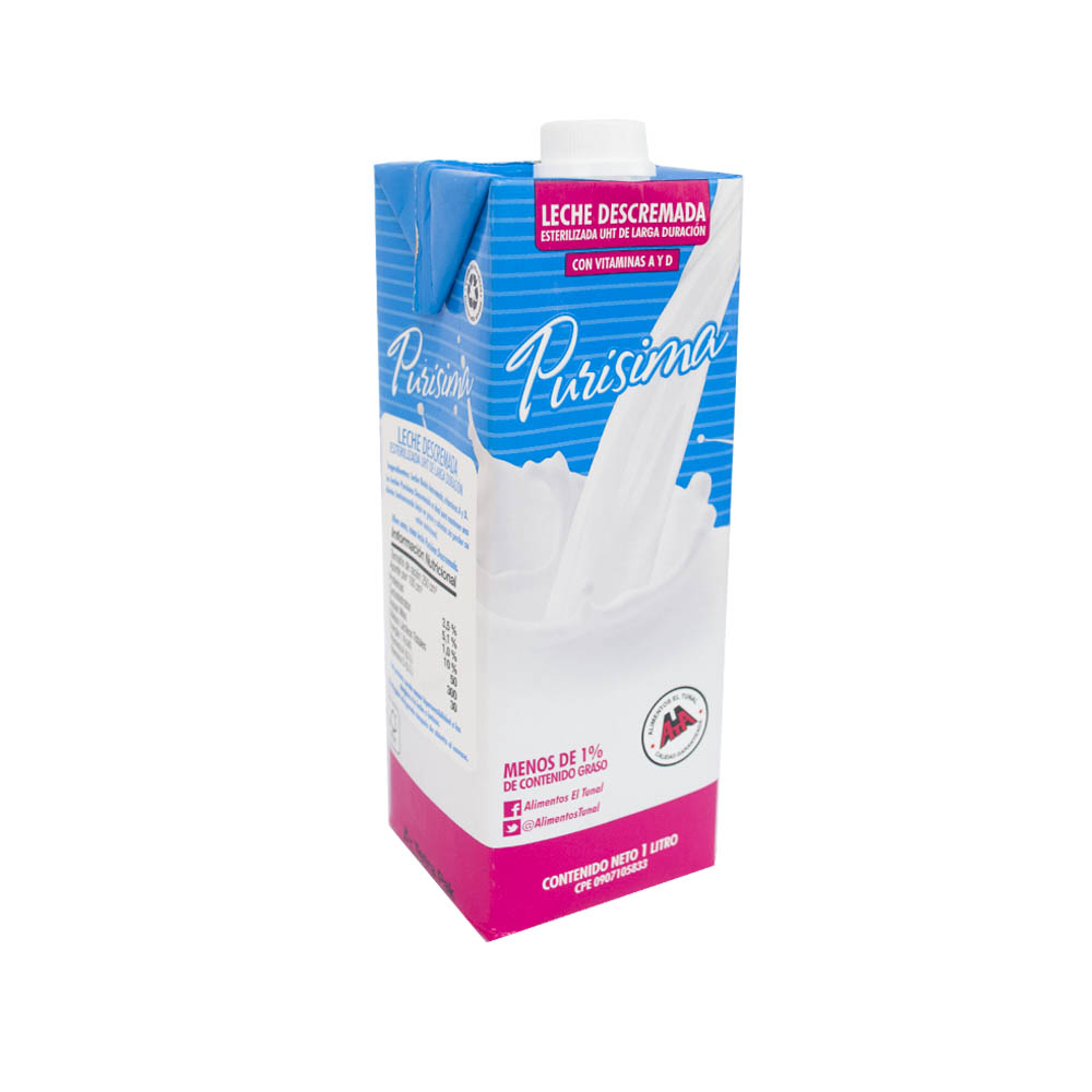 Leche Descremada Purisima 1 Lt