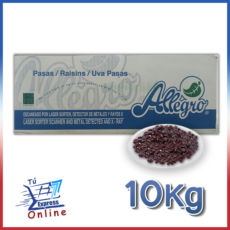 Caja de Uvas Pasas Chilenas 10 Kg Allegro