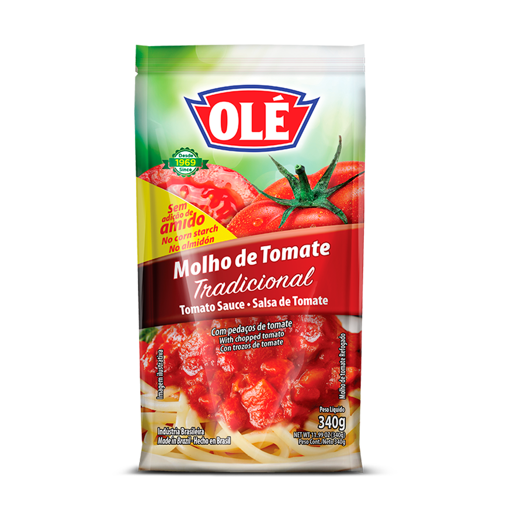 Salsa de Tomate con Trozos de Tomate Ole 340 Gr.