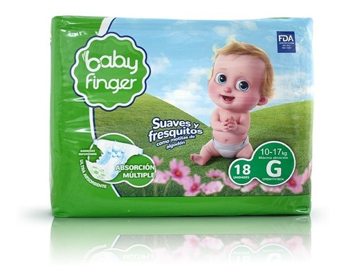 Pañales Absorción Múltiple Baby Finger talla M