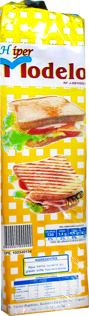 Pan de Sandwich Mediano Modelo