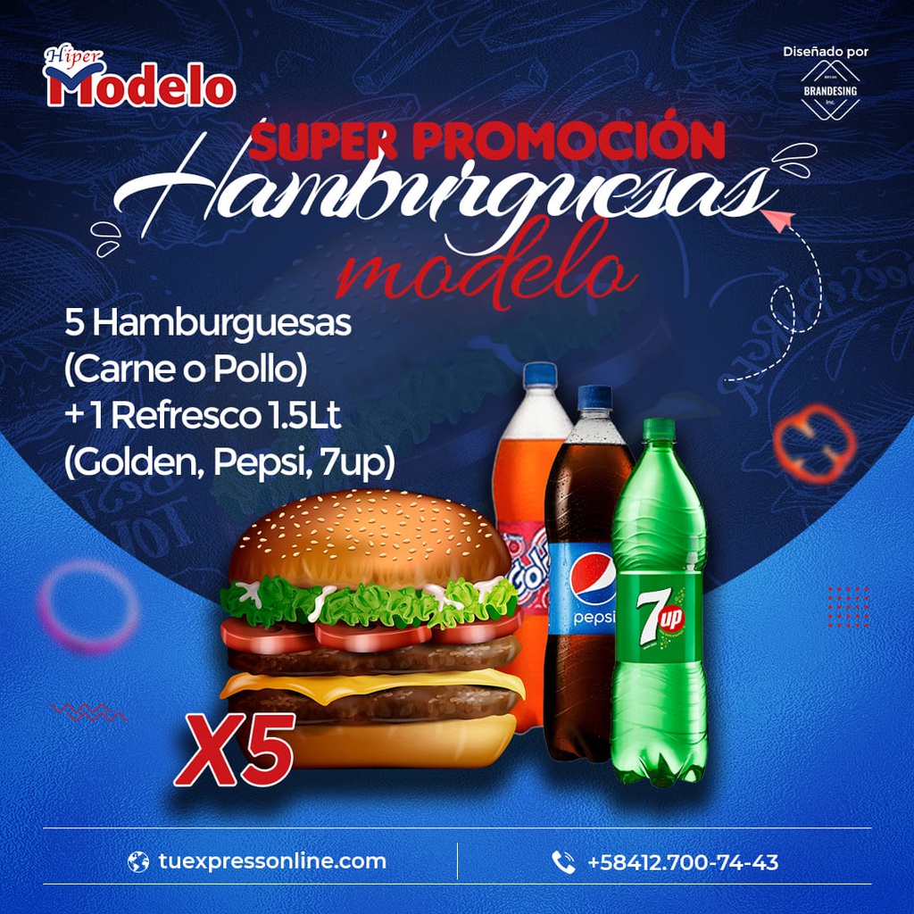 Combo Hamburguesas de Carne Popular Modelo