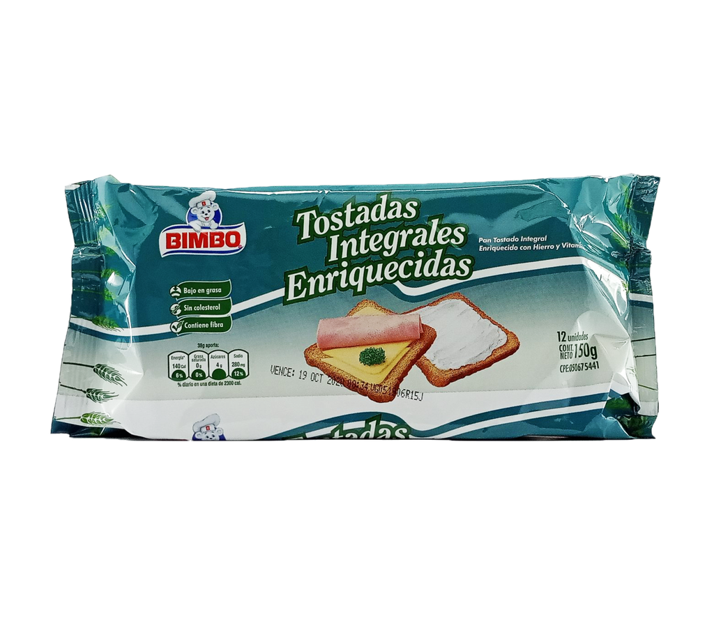 Tostadas Integrales Enriquecidas Bimbo 12 unidades 150g