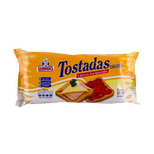 Tostadas Clásicas Enriquecidas Bimbo 12 unidades 130g