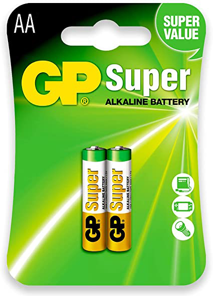 Baterias Alkalinas AA GP Super 2 unidades