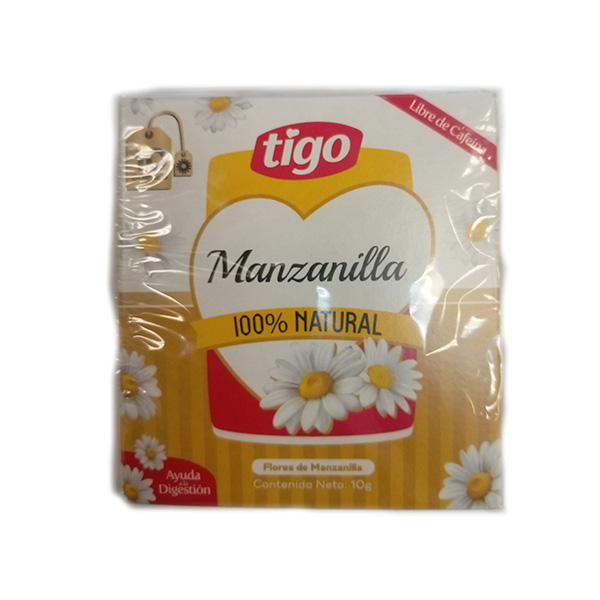 Manzanilla 100% Natural Tigo 10 Sobres 15 gr