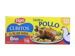 [7598986001300] Cubito de Pollo Tigo x 12 Unidades 120g