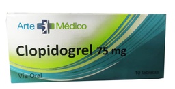 [731946648536] Clopidogrel 75mg x 10 Cápsulas ARTE MEDICO