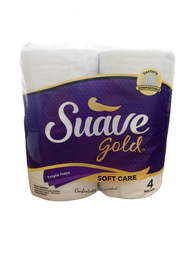 [7591098802278] Papel Higiénico Suave Gold Triple Hoja 4 Rollos