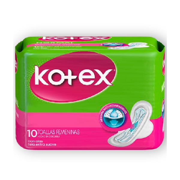 Toallas Sanitarias Maxi kotex 10 Unidades