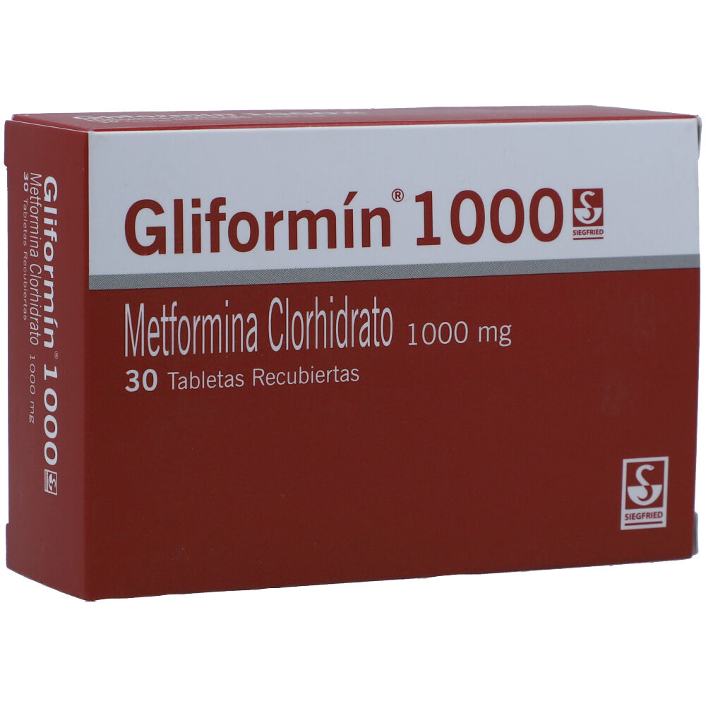 Gliformín 1000 mg 30 Tabletas