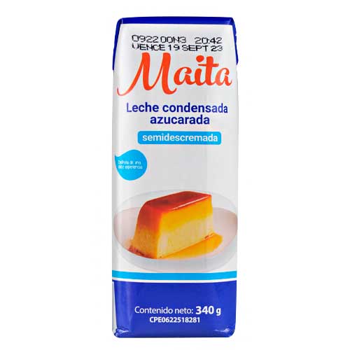 Leche Condensada Azucarada Semidescremada Maita 340g