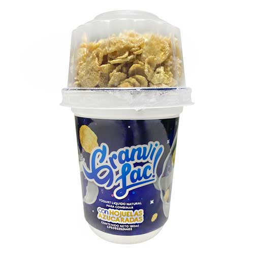 Yogurt Natural con Hojuelas de Maíz Granvi Lac! 180ml