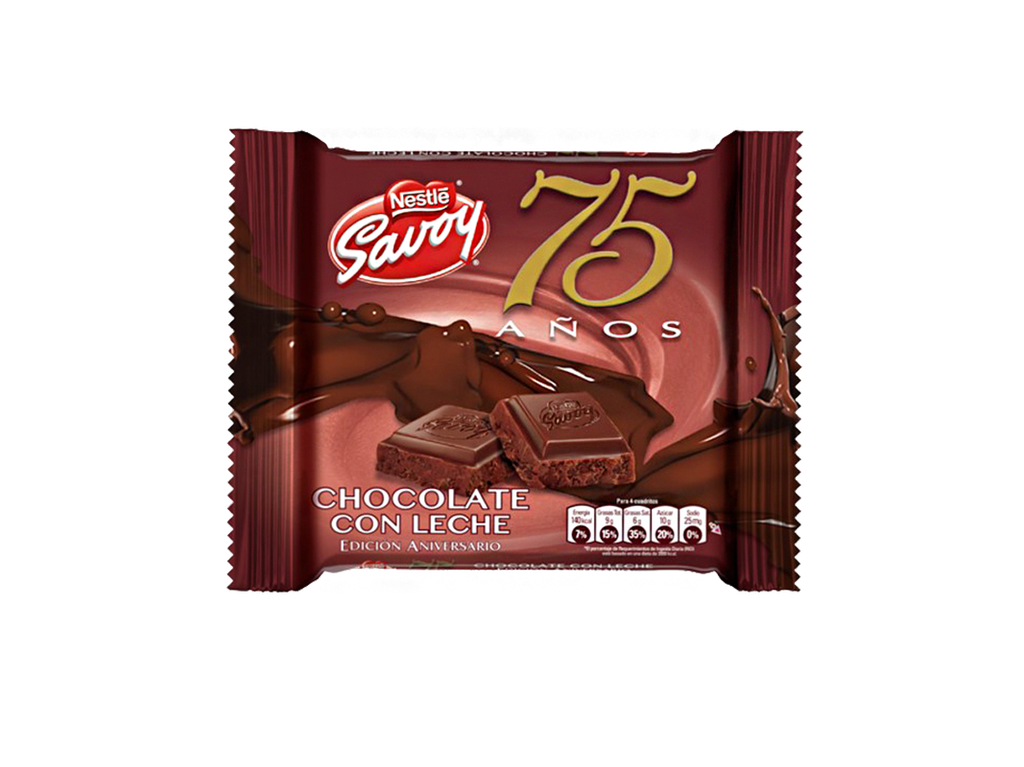 Chocolate con Leche 75 Años Savoy Nestle 100 g