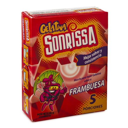 Gelatina Sonrissa Frambuesa 66 g