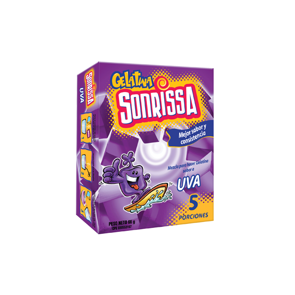 Gelatina Sonrissa Uva 66 g