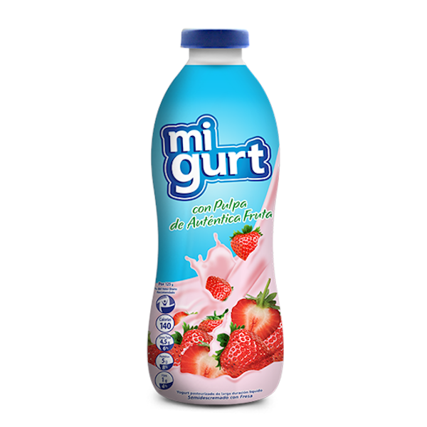 Yogurt Liquido Mi Gurt Fresas 750 g