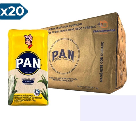 Bulto Harina de Maíz Blanco PAN 1 Kg