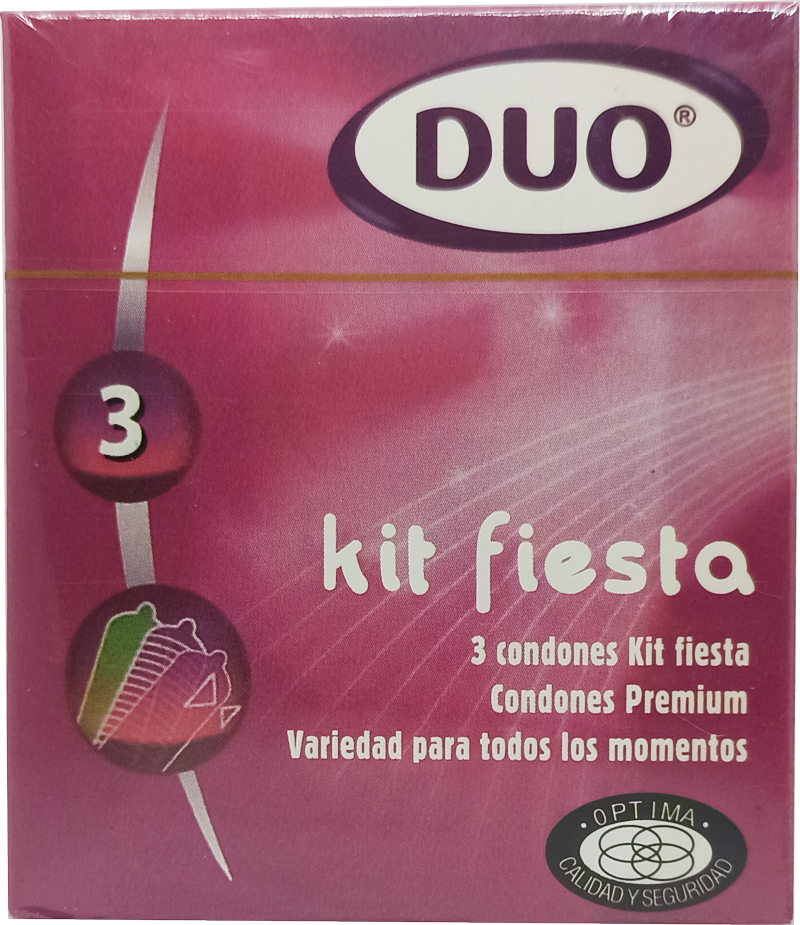 Condones Kit Fiesta DUO 3 Unidades