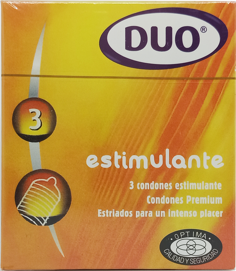 Condones Estimulante DUO 3 Unidades