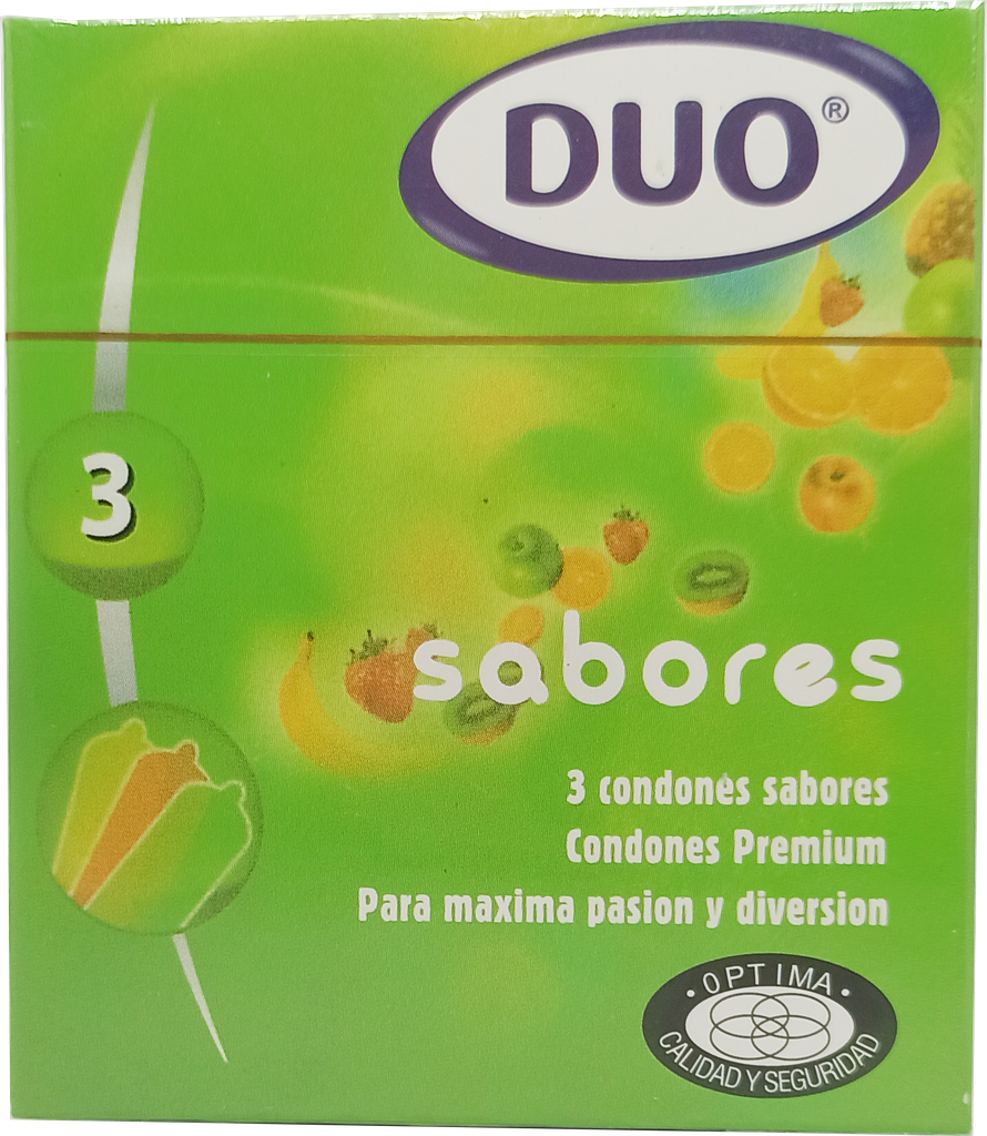 Condones Sabores DUO 3 Unidades