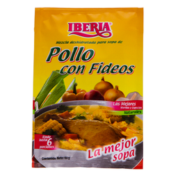 [7591221625255] Mezcla Deshidratada de Pollo con Fideos 60g Iberia
