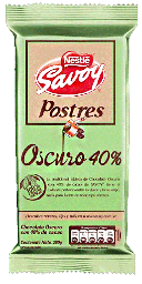 [7591016855089] Chocolate oscuro 40% Postres Savoy Nestle 200 g