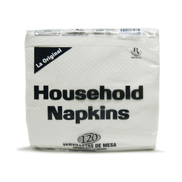 [7591098330382] Servilleta Cuadrada Household Napkins 120 und