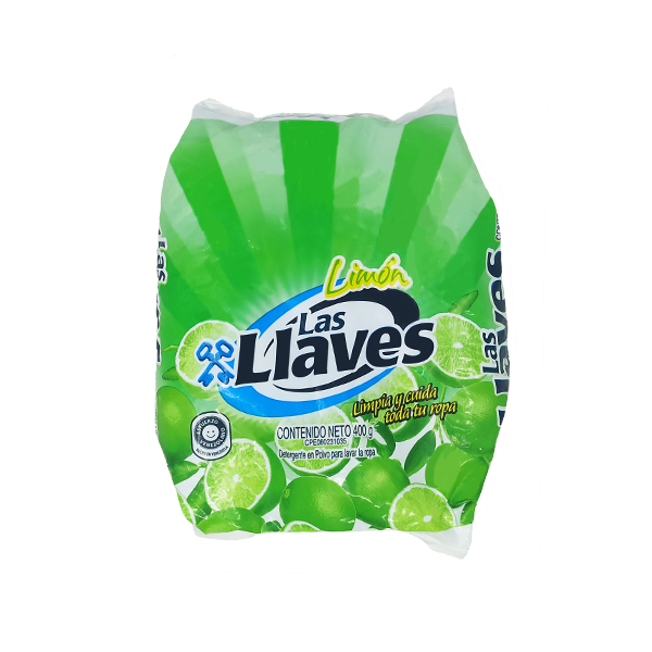 Detergente en Polvo Limón Las Llaves 400 gr