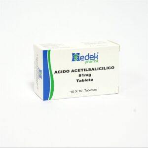 Acido Acetilsalicílico 10x10 tabletas medik pharma (Blister)  81mg