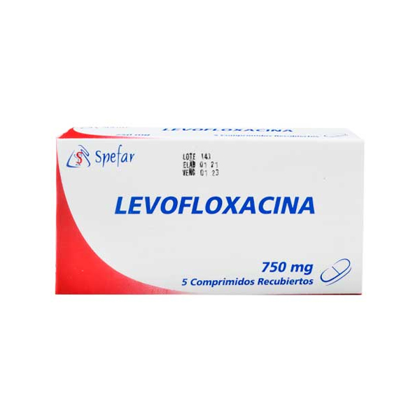 levofloxacina 750mg x 5 Comprimidos Spefar