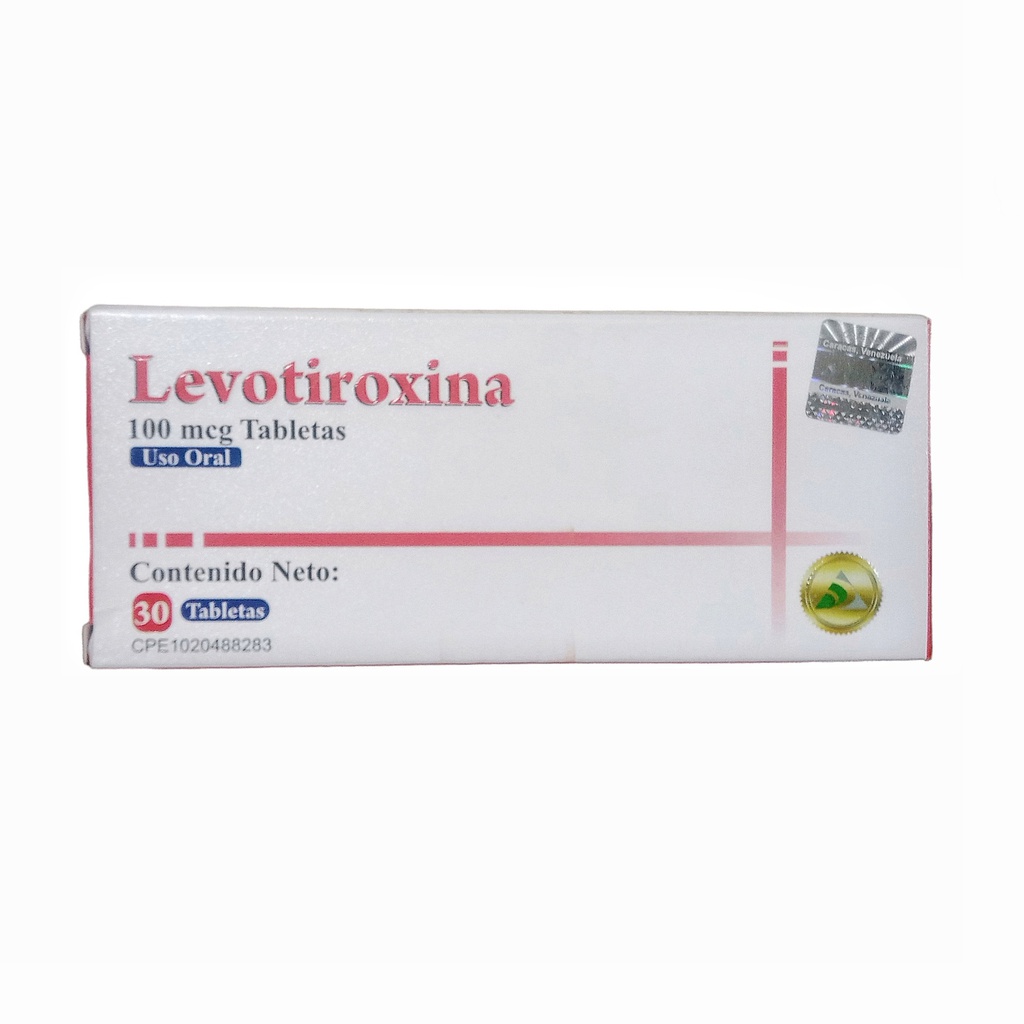 Levotiroxina 100mg x 30 Tabletas DAC55