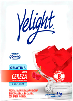 Gelatina Yelight Cereza 12g
