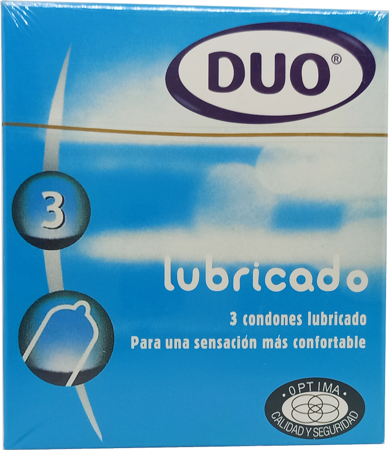 Condones Lubricado DUO 3 Unidades